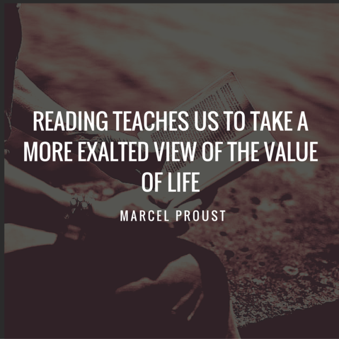Reading teaches us to take a